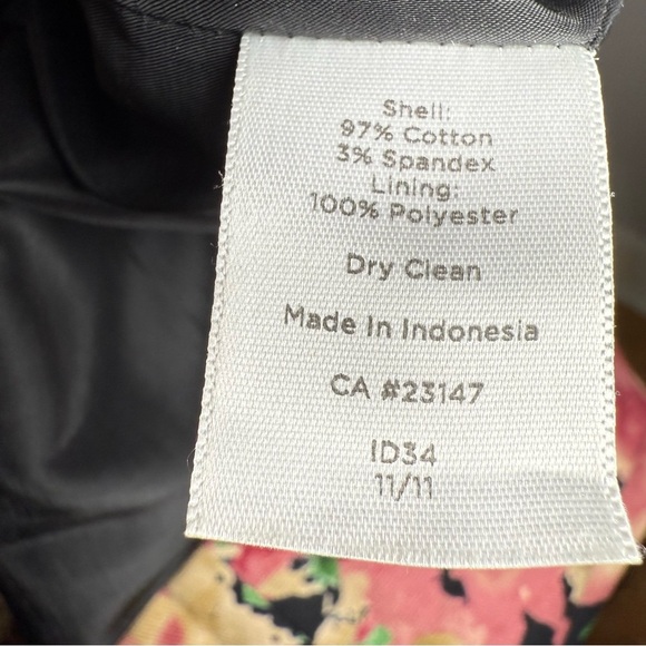 Talbots Shift Dress Size 12 Black Pink Ditzy Floral Lined Wedding Guest - Picture 9 of 9